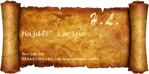 Hajdú Larina névjegykártya